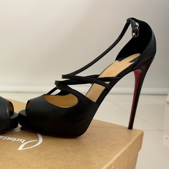 Christian Louboutin Holly Alta 120 black size 36 strappy platform sandals - Picture 8 of 13